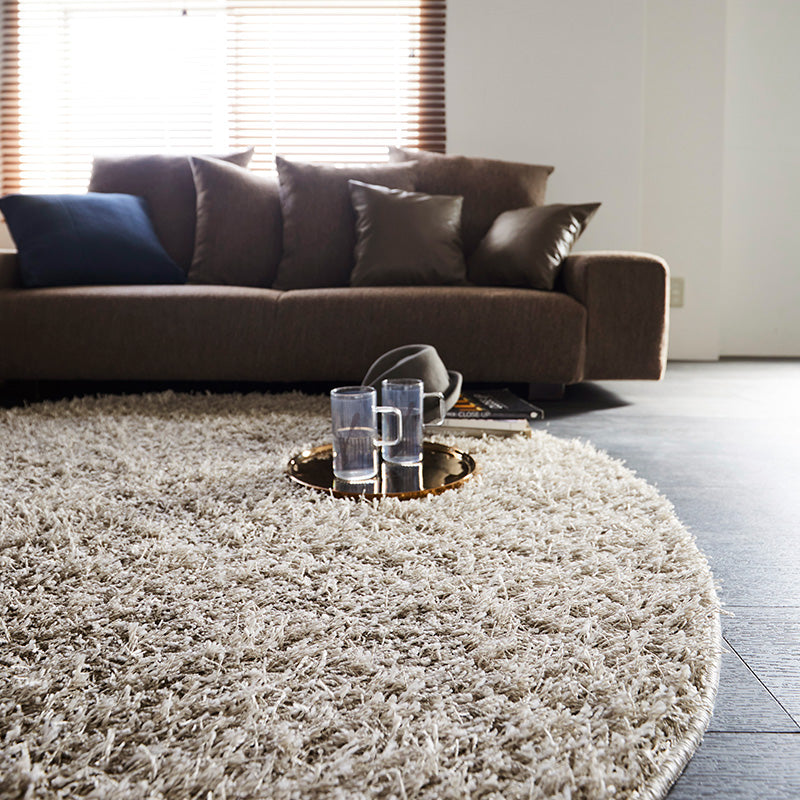 【サイズオーダー対応】太さの異なる糸を組み合わせた表情豊かなシャギーラグ フレールシャギー