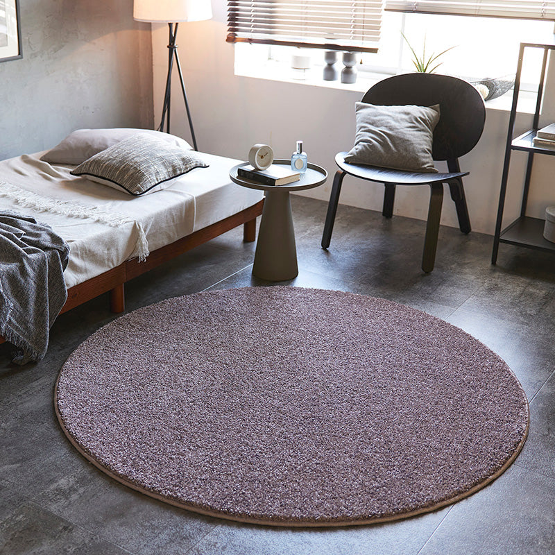 上品な光沢が高級感を演出するおしゃれな防炎&消臭ラグ ルネラグ 円形