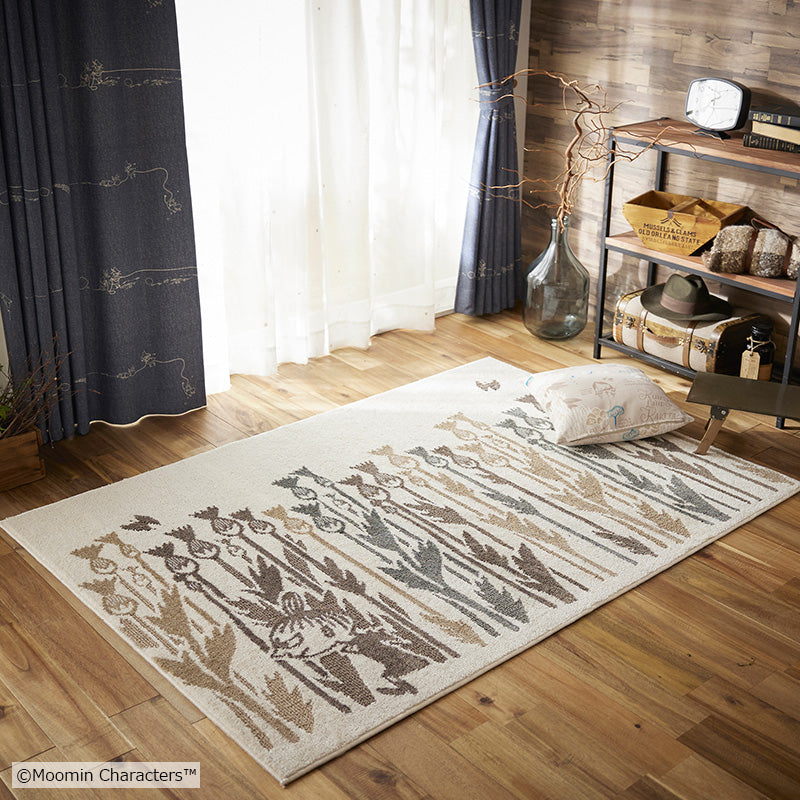 MOOMIN ムーミン / リトルミイワイルドフラワーラグ 130×185cm