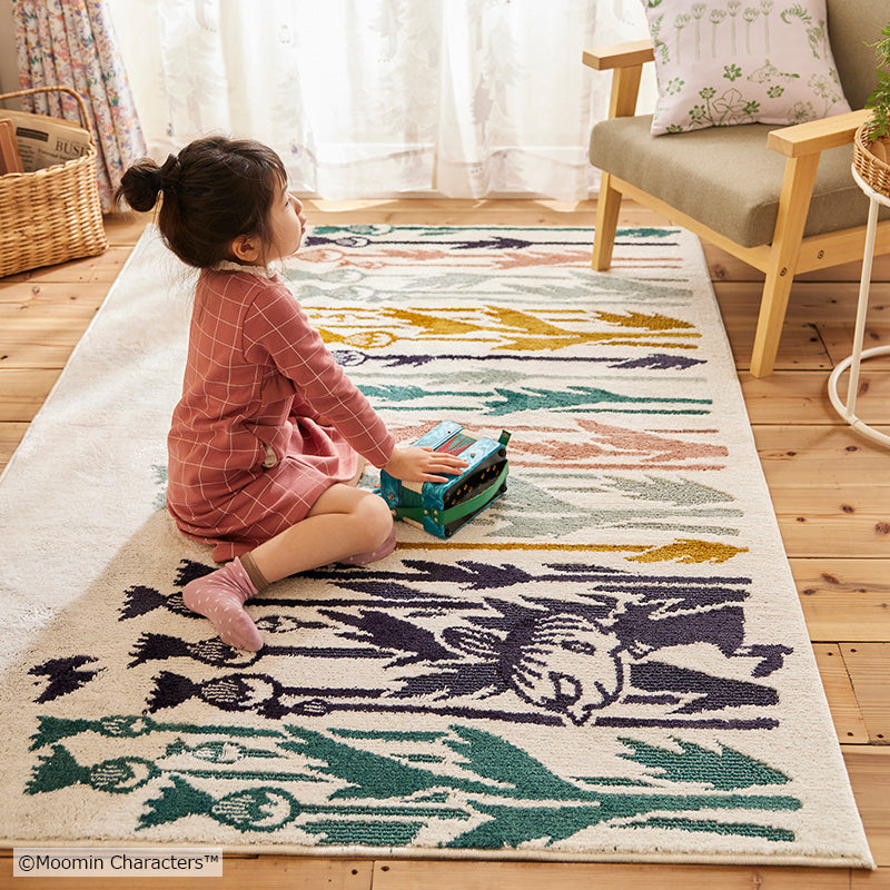 MOOMIN ムーミン / リトルミイワイルドフラワーラグ 130×185cm