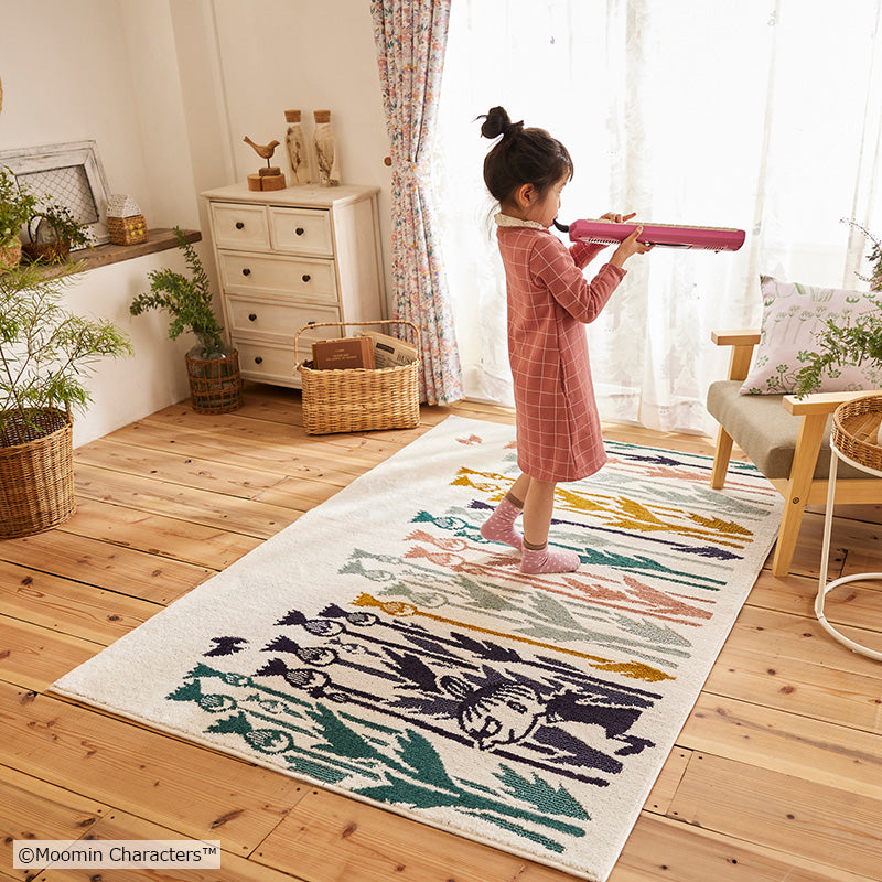 MOOMIN ムーミン / リトルミイワイルドフラワーラグ 130×185cm