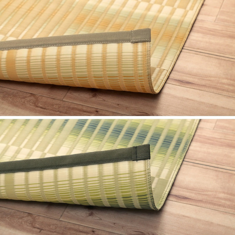 ペット対応の水洗いできるカーペット汚れに強く耐久性抜群!い草風デザイン 江戸間・本間サイズ