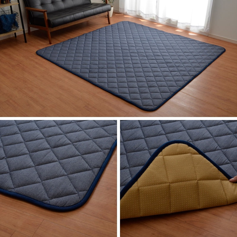 綿100%のオールシーズン使える先染めキルトラグ