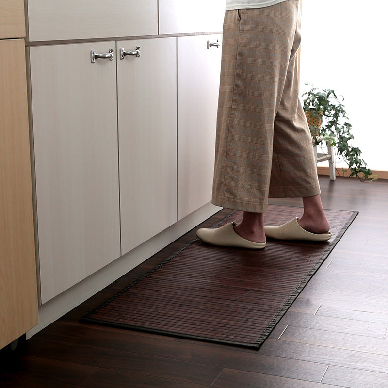 耐久性に優れた竹のキッチンマット 竹の素材感をいかしたバンブーマット 長さ:150~240cm