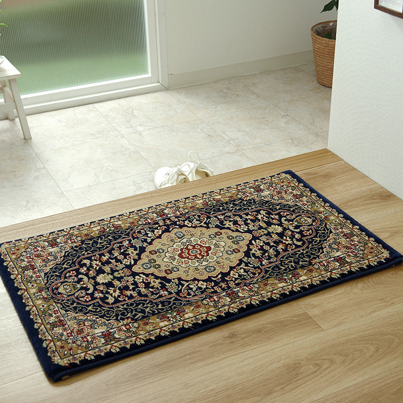 格調高いメダリオン柄玄関マット トルコ製ウィルトン玄関マット ベルミラ