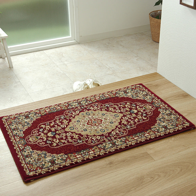 格調高いメダリオン柄玄関マット トルコ製ウィルトン玄関マット ベルミラ