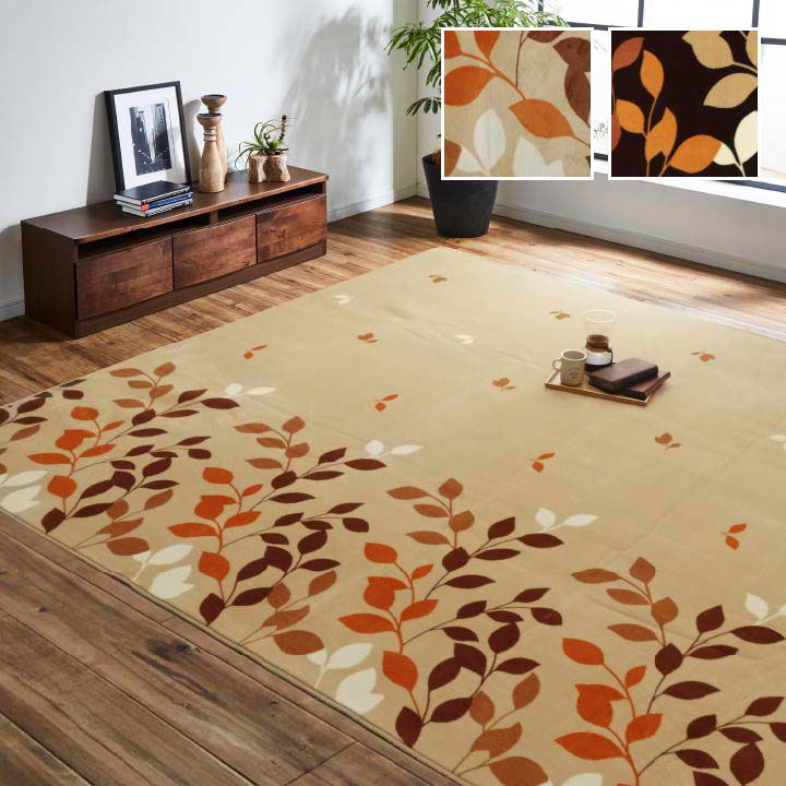 なめらかな肌触りのフランネルを使用した超大判ラグ