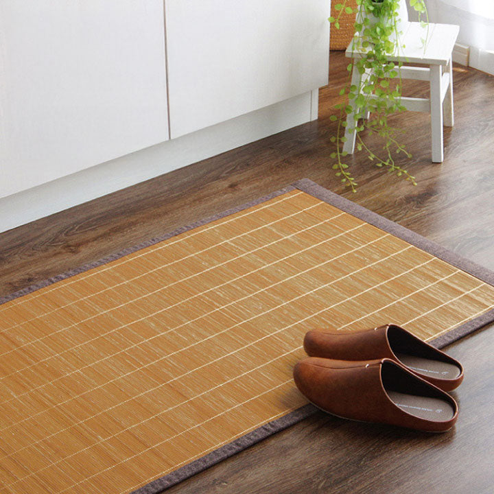 シンプルな竹のキッチンマット プレーン