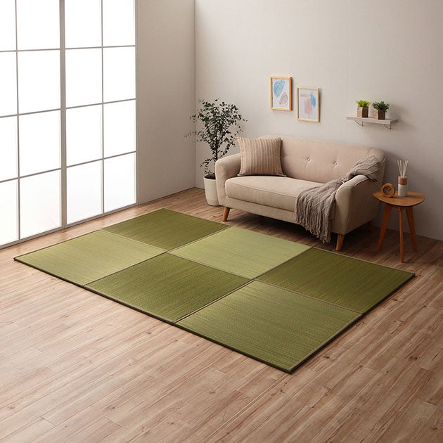 置き畳 届いたユニット畳を床に置くだけで畳のスペース ラッカル 約82×82cm