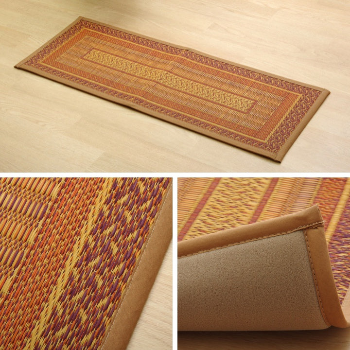 モダンデザインのい草上がり框 玄関マット 日本の職人により作られた和の美しさを持つ ランクス