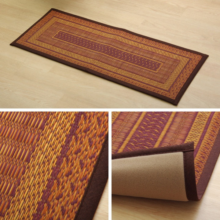 モダンデザインのい草上がり框 玄関マット 日本の職人により作られた和の美しさを持つ ランクス
