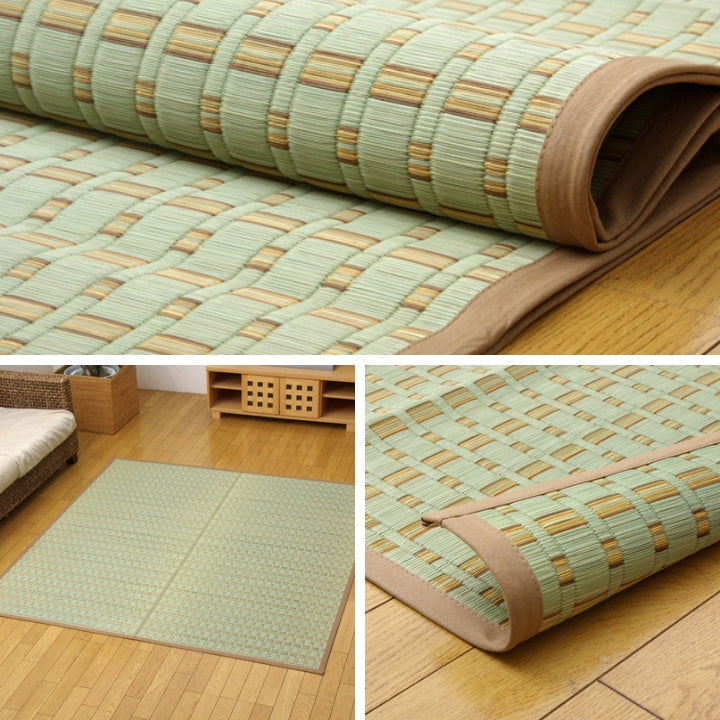 い草敷物の中でも高級品とされる「掛川織り」のカーペット 雲仙 江戸間サイズ