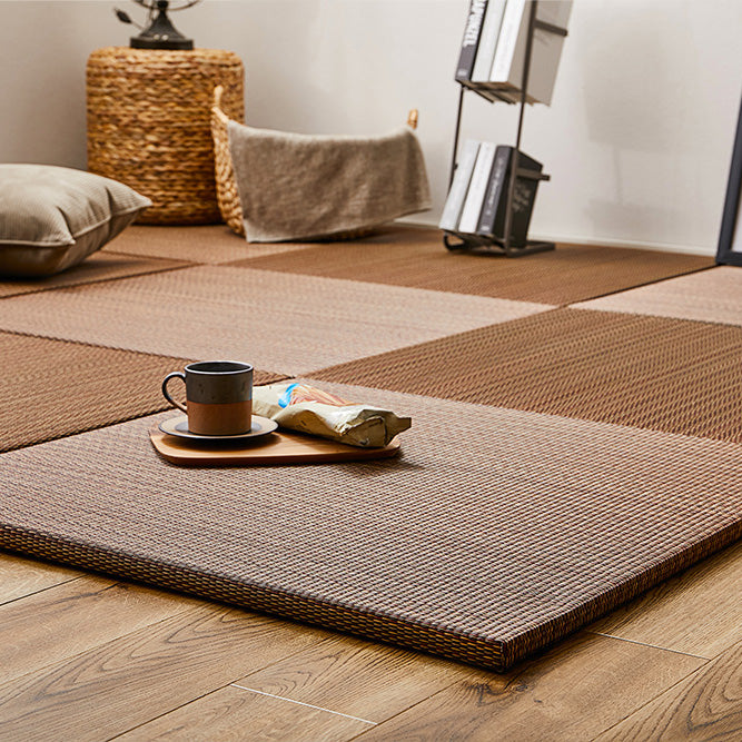 軽くて便利な置き畳 アジアンテイストのシンプルデザイン 南風 同色セット 約82×82×2.5cm