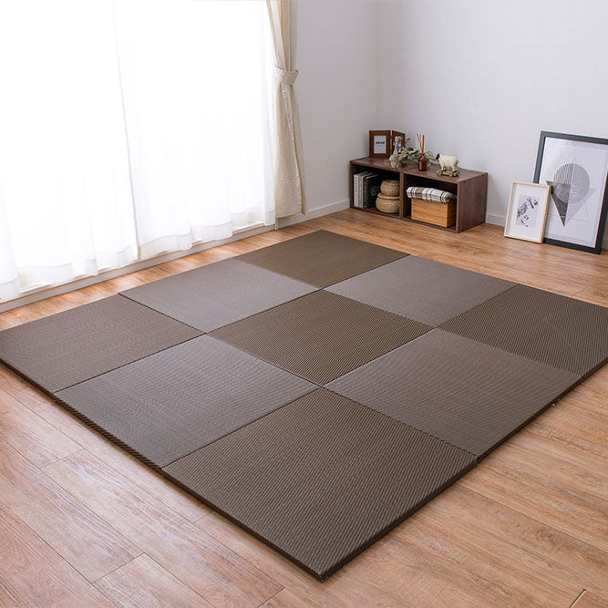 水や汚れに強い置き畳 キッズ向けのプレイマットからシニアのお昼寝 綾模様 約65×65×2.5cm