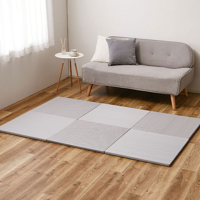 水や汚れに強い置き畳 キッズ向けのプレイマットからシニアのお昼寝 綾模様 約65×65×2.5cm