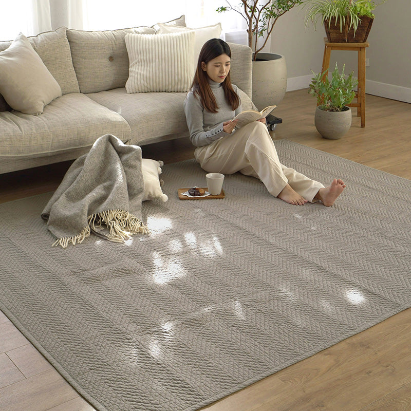 洗えるラグ イブル ヘリンボーン柄マルチカバー