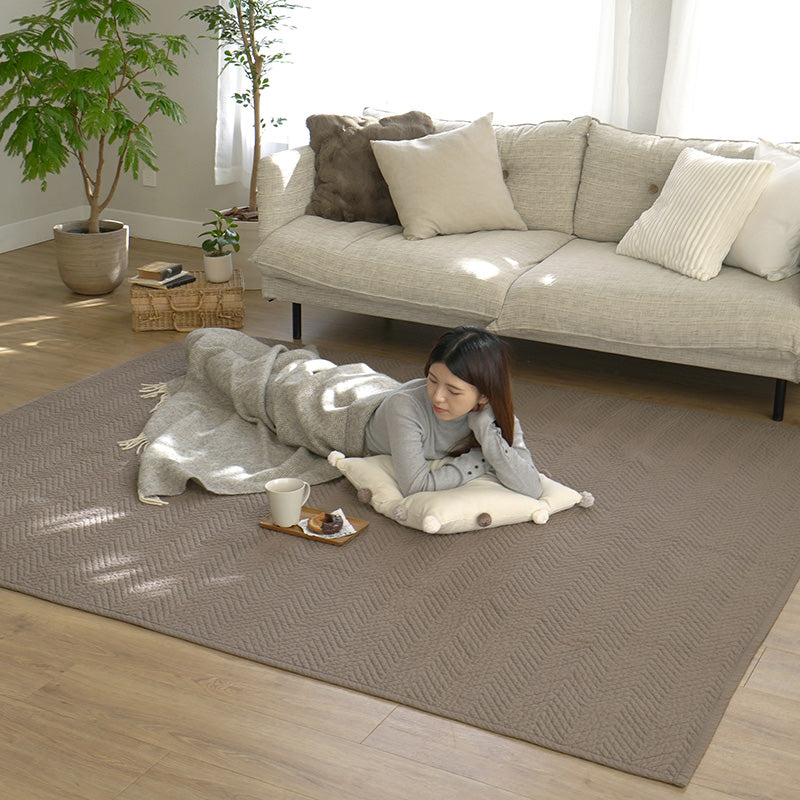 洗えるラグ イブル ヘリンボーン柄マルチカバー