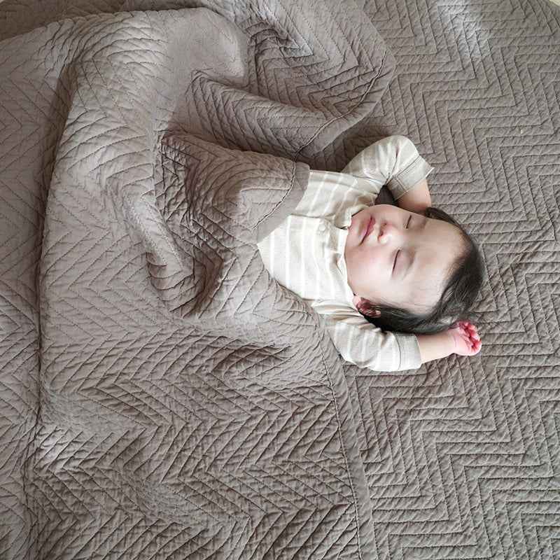 洗えるラグ イブル ヘリンボーン柄マルチカバー