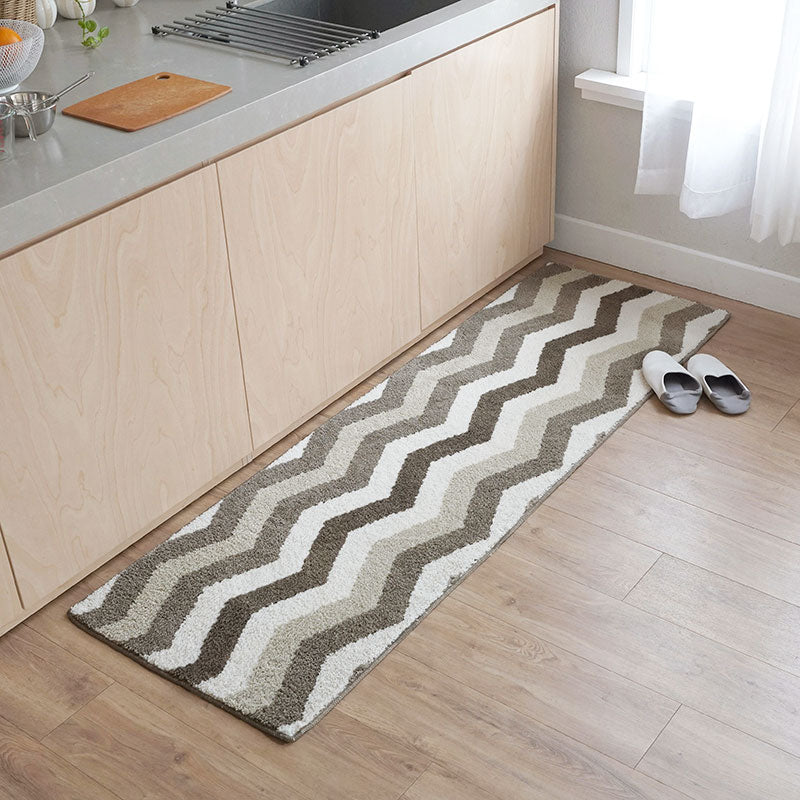 洗える抗菌防臭防ダニ デザインロングマット キッチンマット