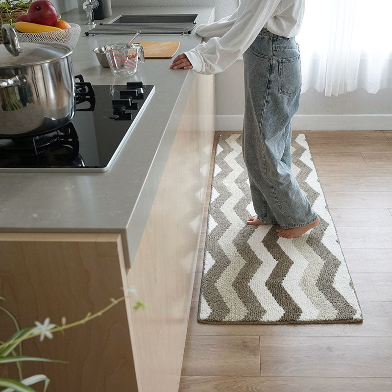 洗える抗菌防臭防ダニ デザインロングマット キッチンマット
