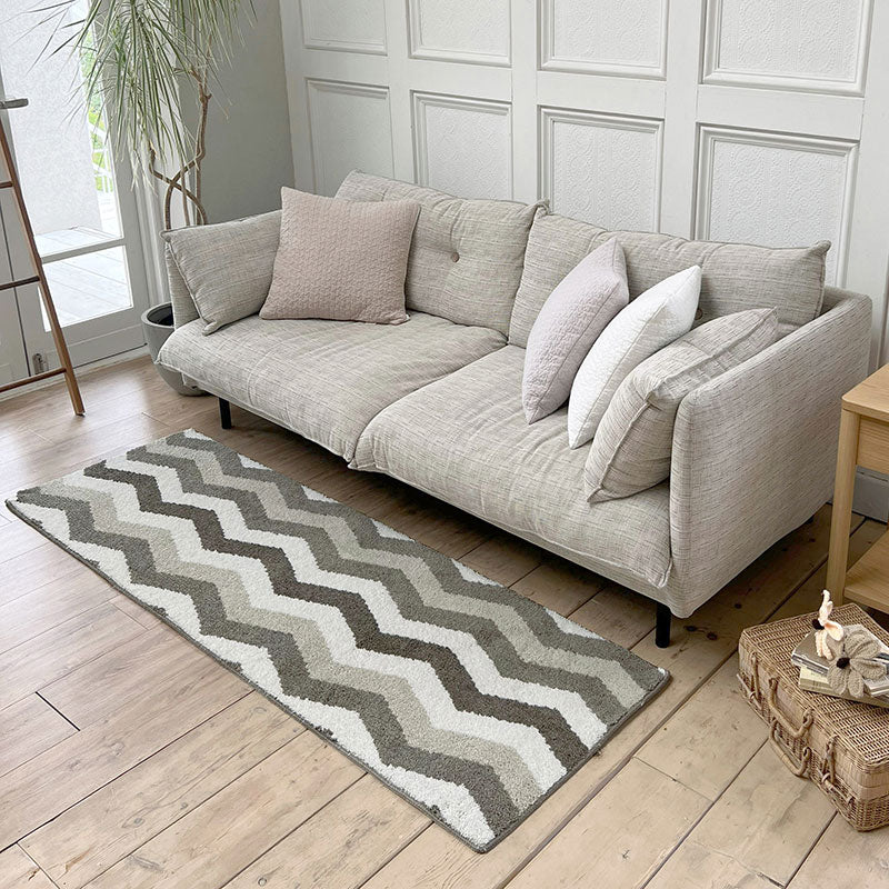 洗える抗菌防臭防ダニ デザインロングマット キッチンマット