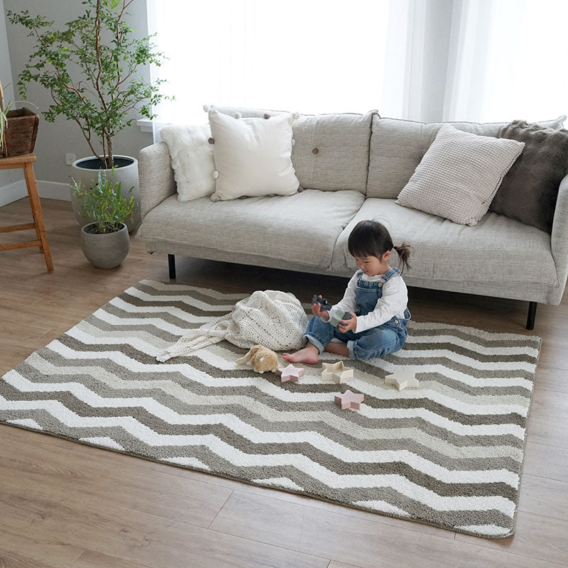 洗える抗菌防臭防ダニ デザインラグ