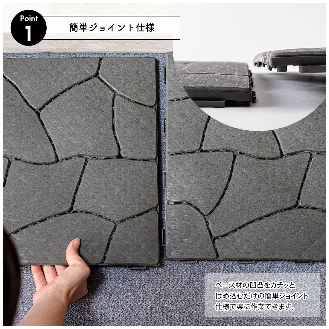 テラスやベランダの床をあっという間にDIYできるフロアパネル(10枚入り)