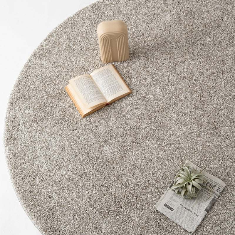 大人グレーのシャギーラグ 国産