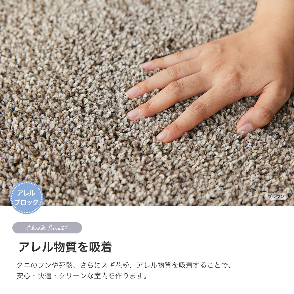 どんなお部屋にも合わせやすい洗える無地のラグ Sol - ソル