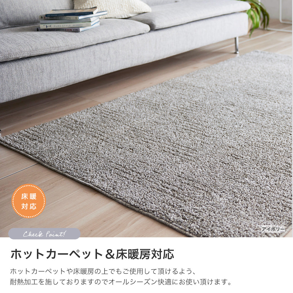 どんなお部屋にも合わせやすい洗える無地のラグ Sol - ソル