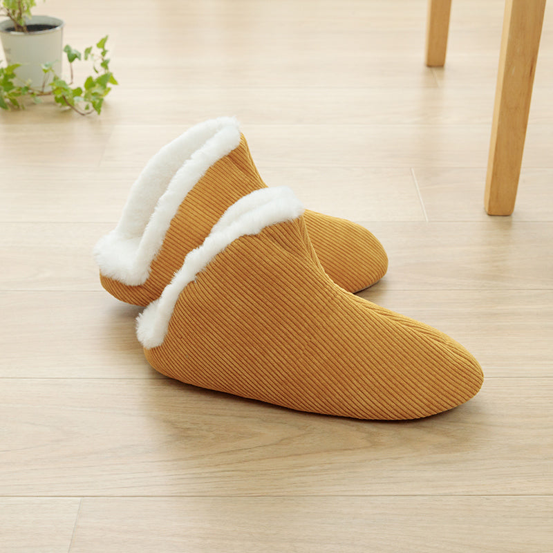 ルームシューズ スリッパ コーデュロイ風のポコポコとした素材感