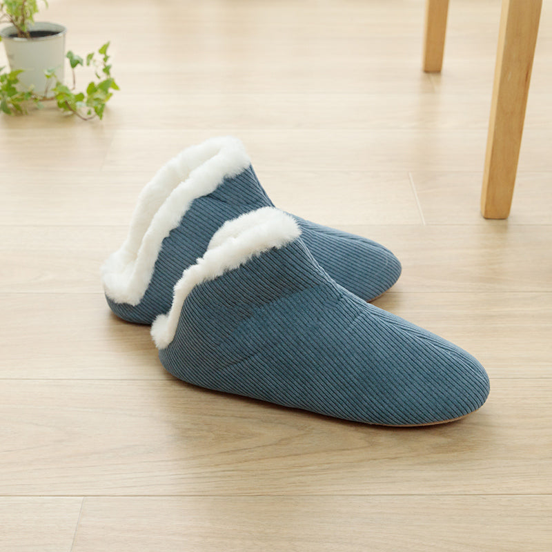 ルームシューズ スリッパ コーデュロイ風のポコポコとした素材感