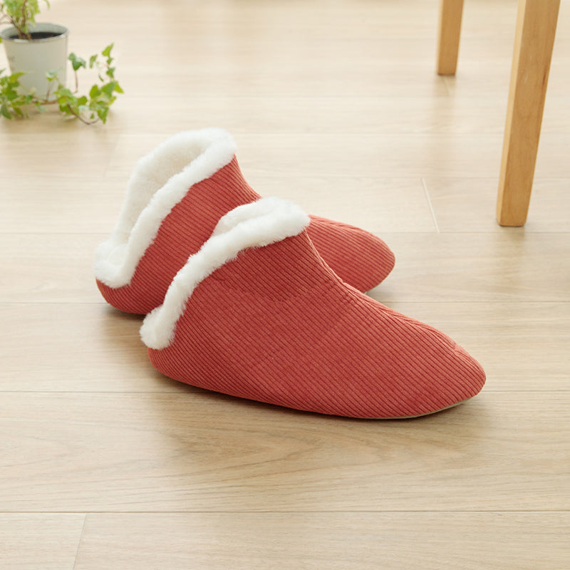 ルームシューズ スリッパ コーデュロイ風のポコポコとした素材感