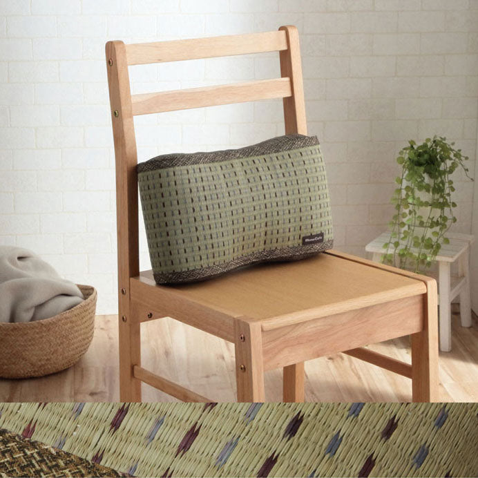 すっきりとしたドット柄のおしゃれない草のフィットクッション