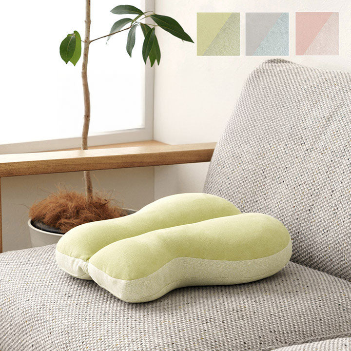 オールシーズン使えるスエード調のクッション バタフライ背あて