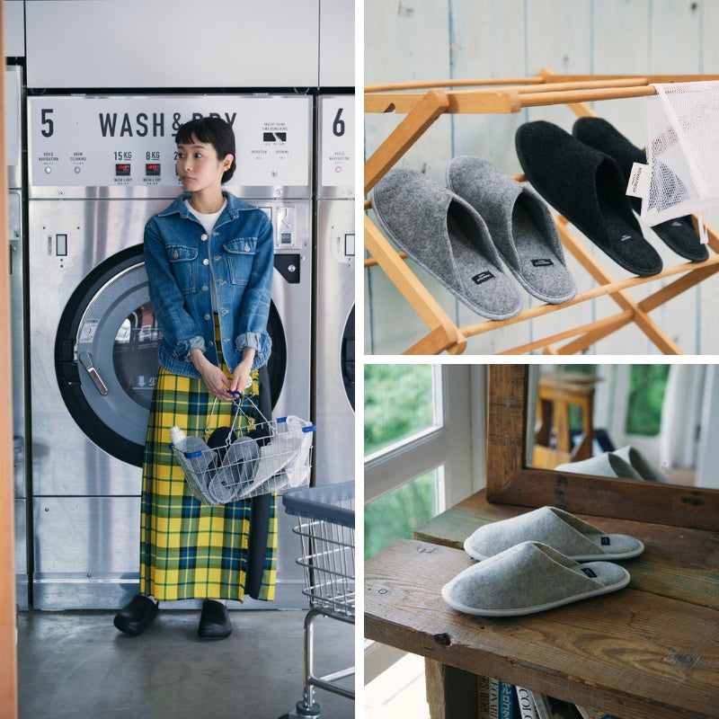 room's easyWASH 洗濯機で丸洗いができるスリッパ