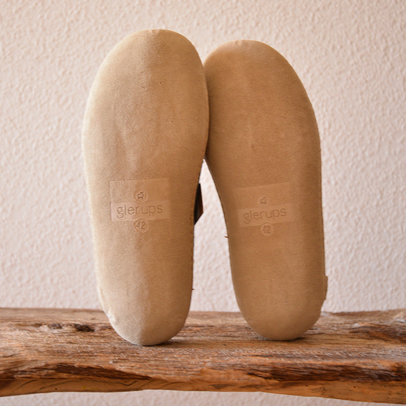 glerups SLIP-ON WITH LEATHER SOLE - スリッポン ルームシューズ