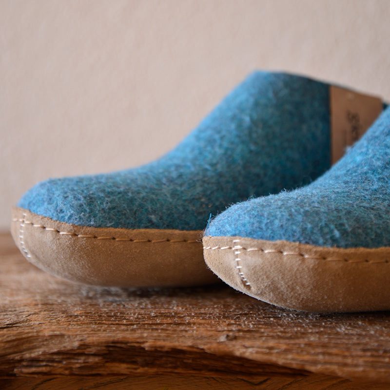 glerups SLIP-ON WITH LEATHER SOLE - スリッポン ルームシューズ