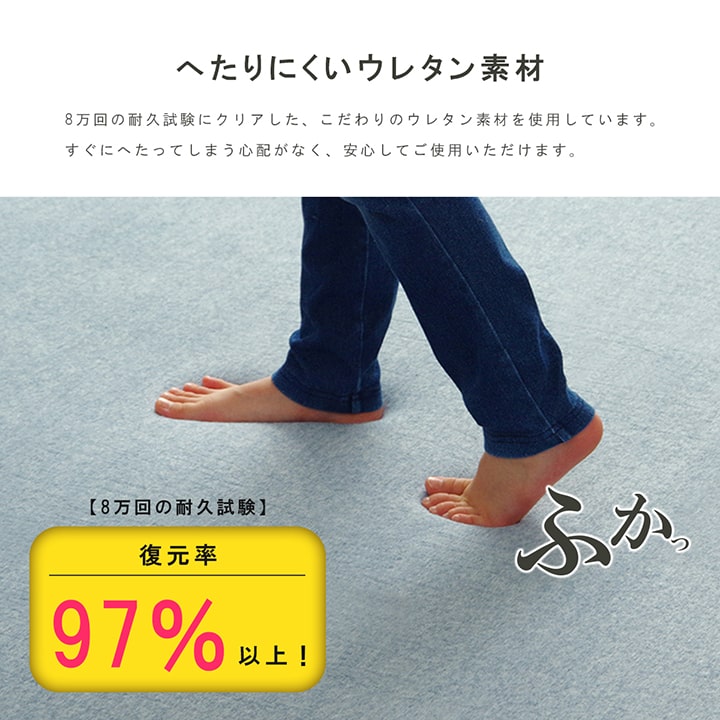 ふかふか極厚ボリュームラグ パイル地でサラッとした肌触り 階下への防音対策にも