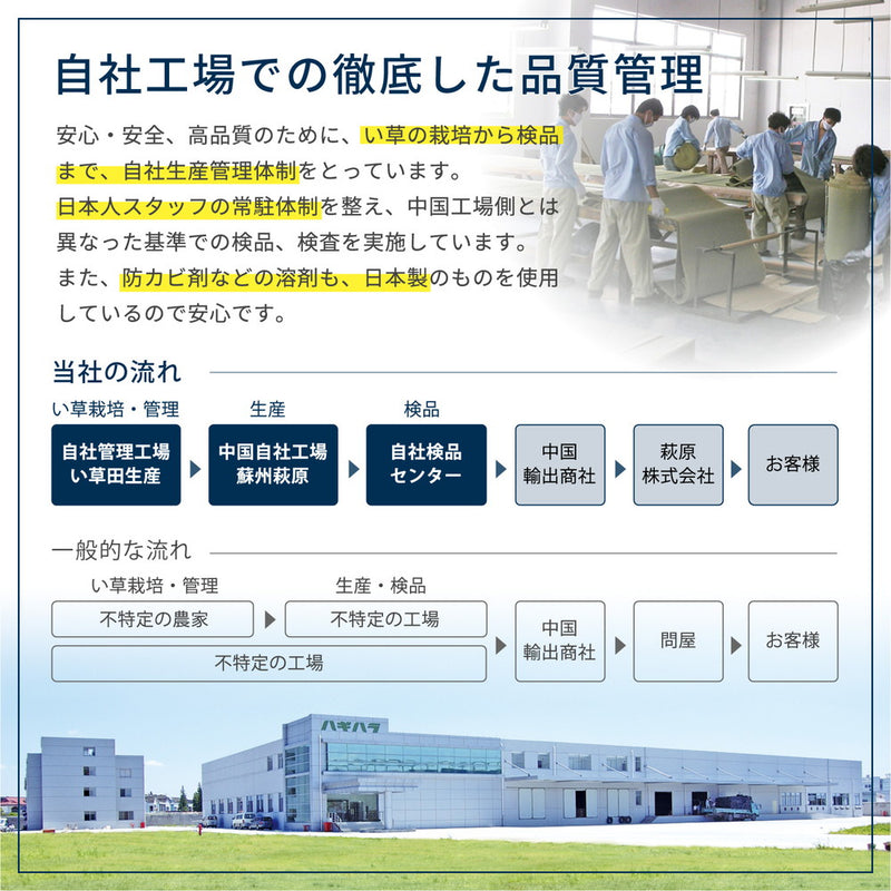 フリーカットできる い草上敷き みすず 江戸間サイズ(補修テープ付き)