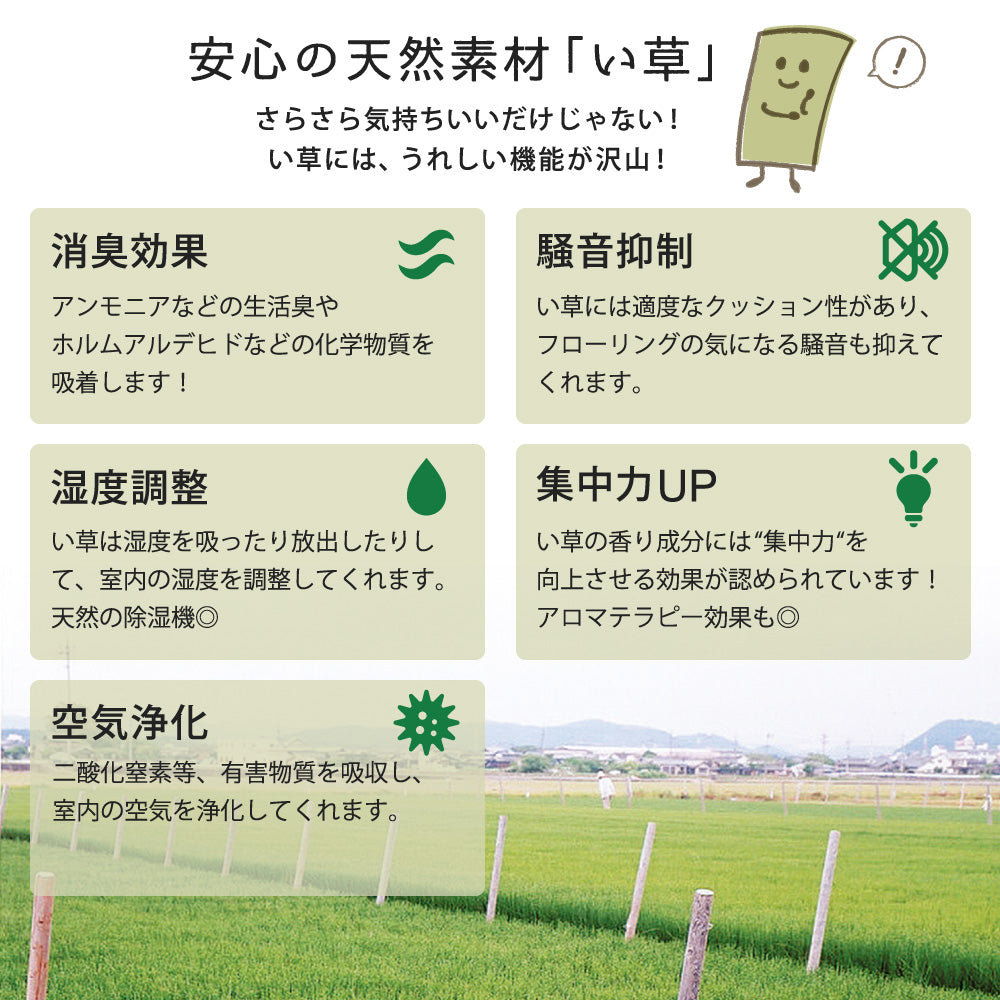 軽くて便利な置き畳 隙間スペースを有効活用 王騎 約65×65×2.5cm