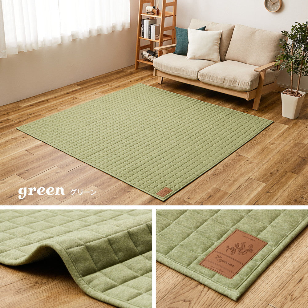 洗えるキルトラグ やわらか綿混のスウェット生地 ホットカーペットカバー