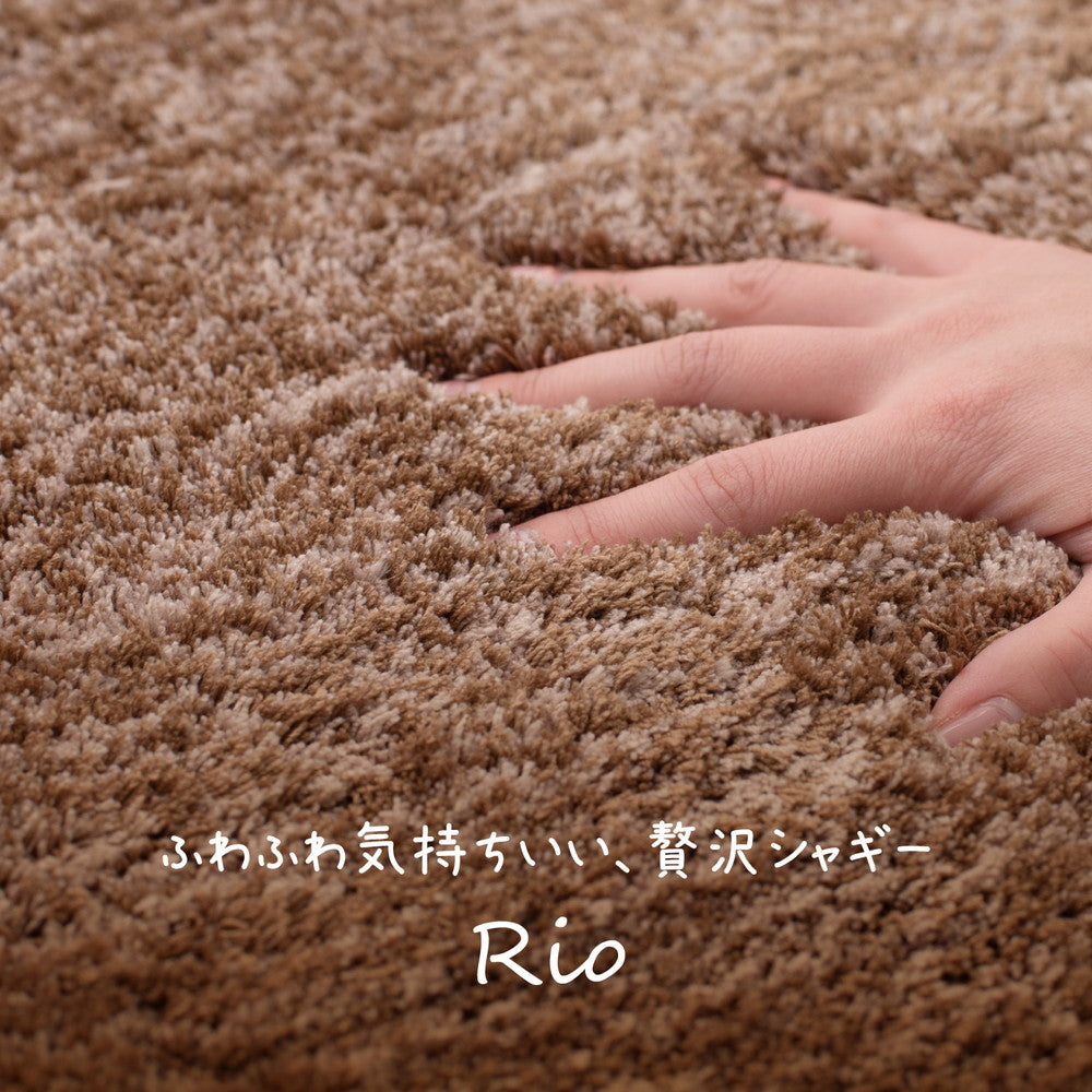ふわふわシャギーマット 玄関やお部屋のアクセントマット リオ