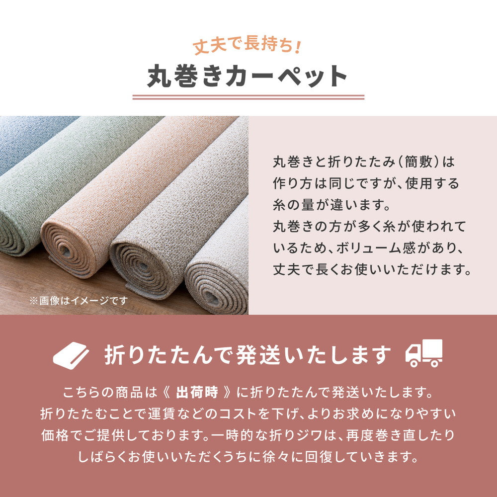 ペットも安心の抗菌カーペット 大きめサイズでお部屋に敷き詰め 江戸間3~10畳対応