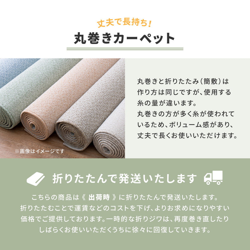 ペットも安心!消臭機能付きカーペット大きめサイズでお部屋に敷き詰め 江戸間3~10畳対応
