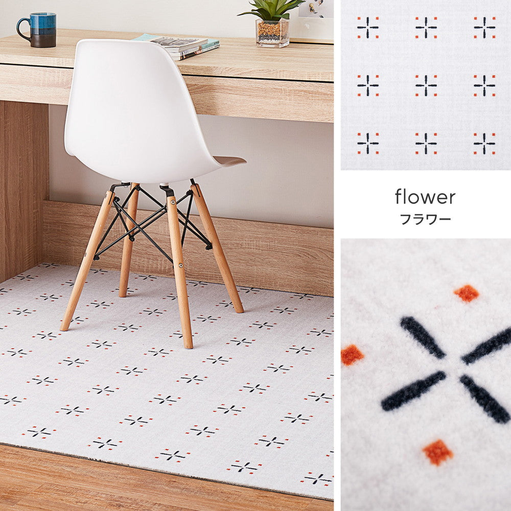 組み合わせ自由自在!パズル感覚でアレンジできるデザインタイルカーペット 約50×50cm