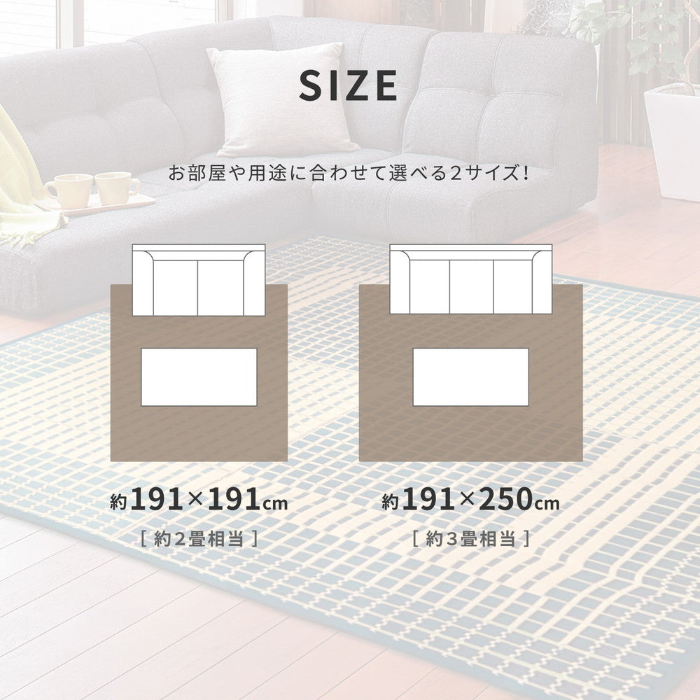 上質な国産い草のみを使用したい草ラグ 右京