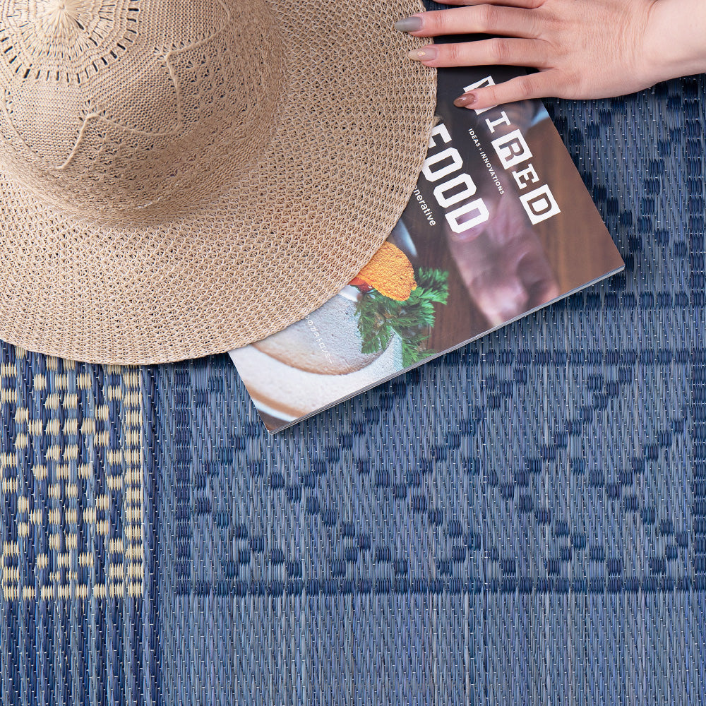 幾何柄と高級感を表現したい草ラグ 伊勢型紙の繊細な柄を表現 伊勢 裏貼り