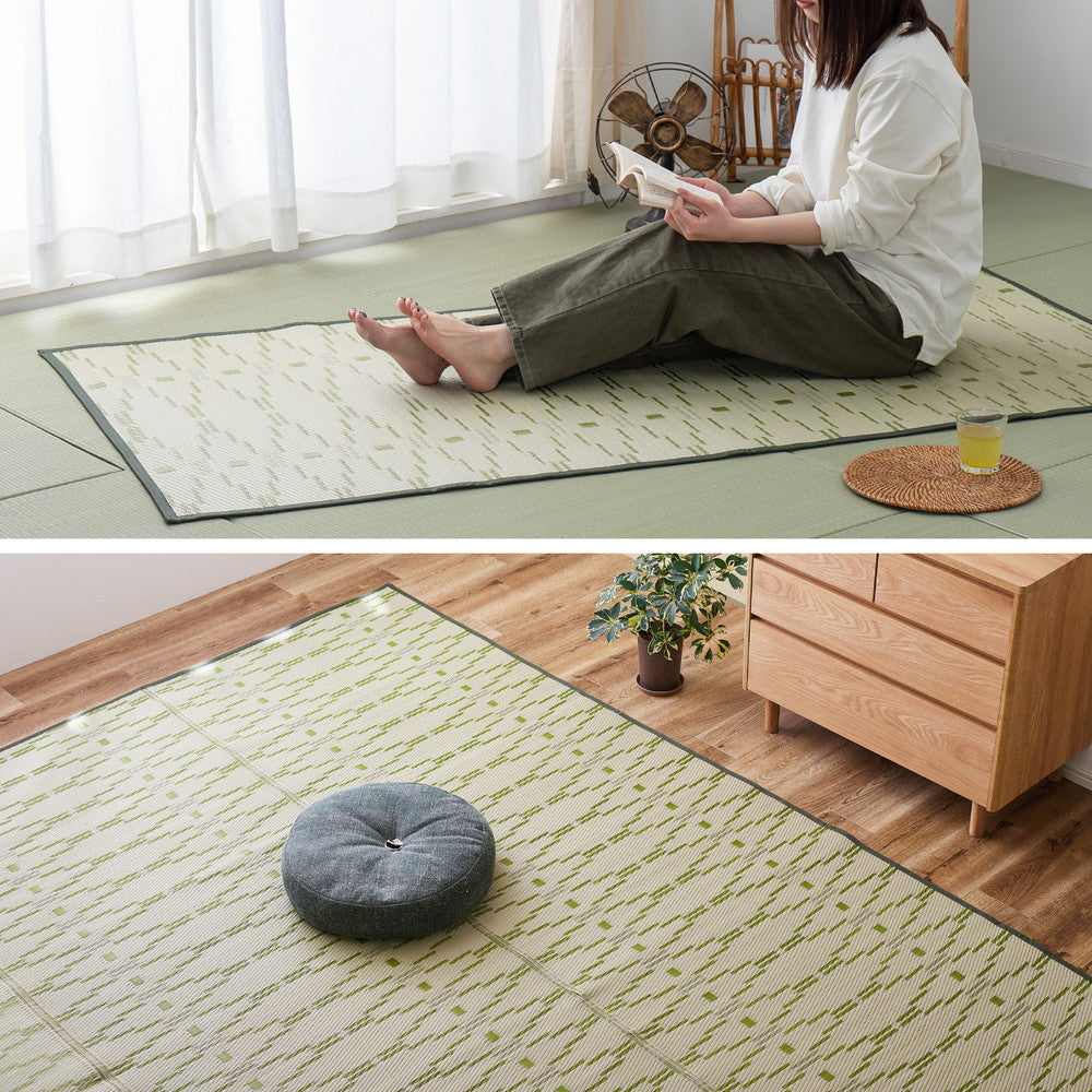 洗える素材を使用したい草風カーペット 柳 江戸間サイズ