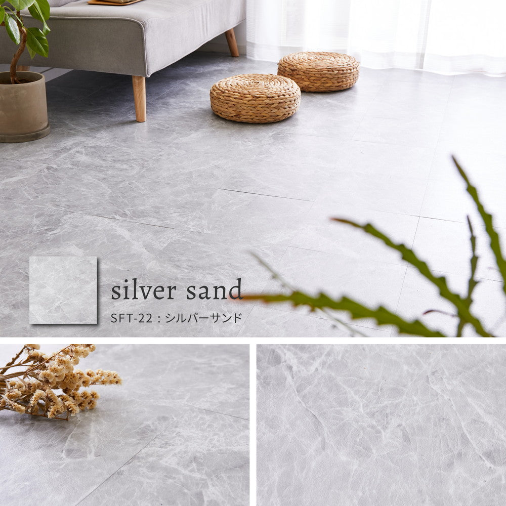 貼ってはがせるフロアタイル 木目調や大理石柄でモノトーンインテリアにぴったり 120枚組